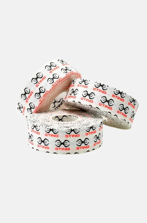 Boxing hand wraps tape with black and red logo, ideal for hand protection